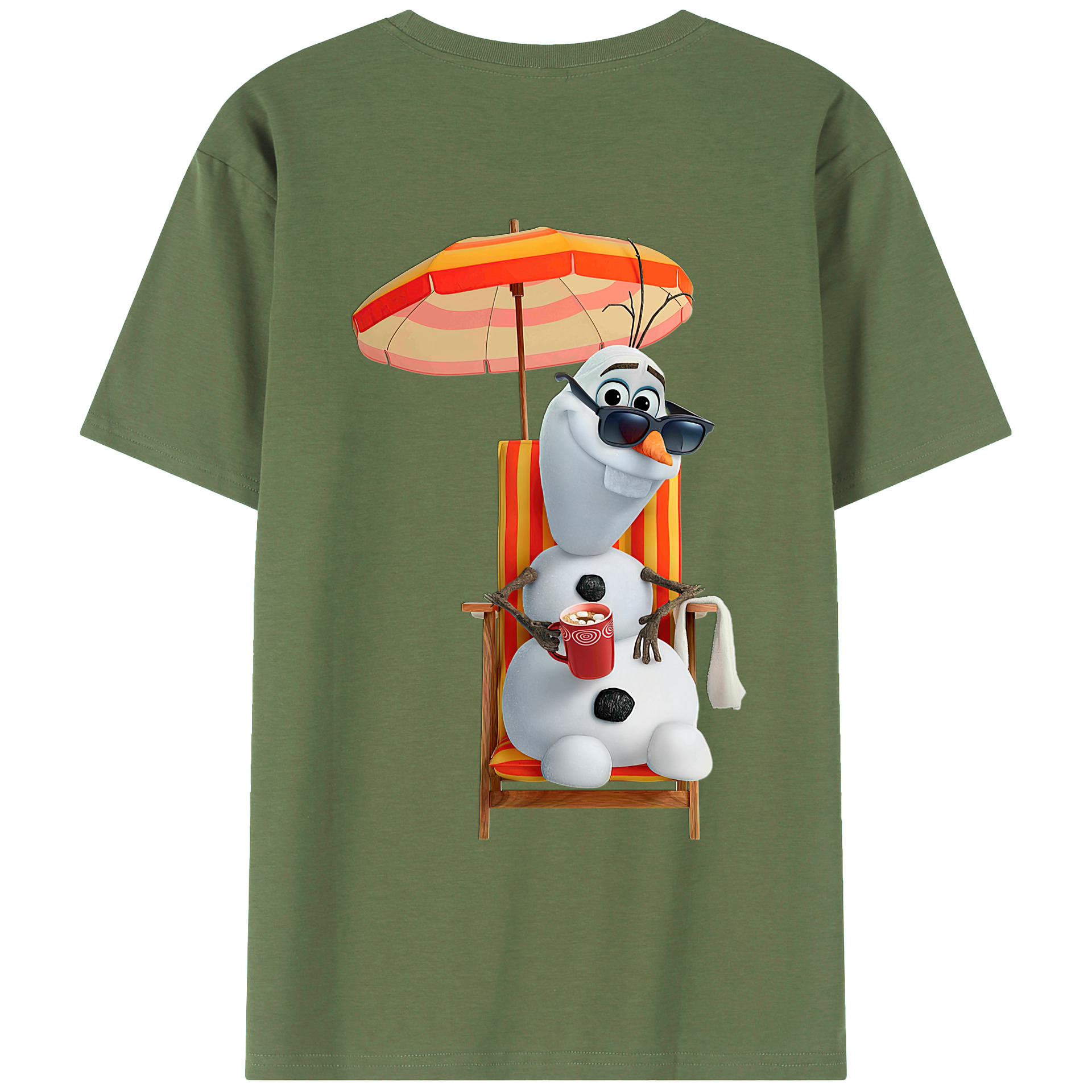 （画像用） アナと雪の女王 アンナ エルサ Frozen Anna Elsa 綿100％ メンズ半袖Tシャツ（バックプリント） 通気性